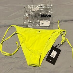 Maui Mix & Match Side Tie Bikini Bottom - Lime (Size M)